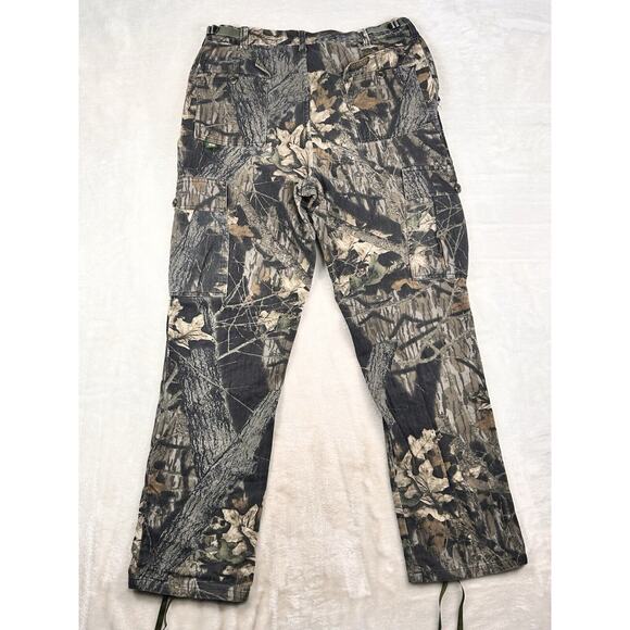 Mossy Oak Pants Mens Large Brown Camo Cargo Pockets Relaxed Grunge Hunt Outdoors - Picture 2 of 8
